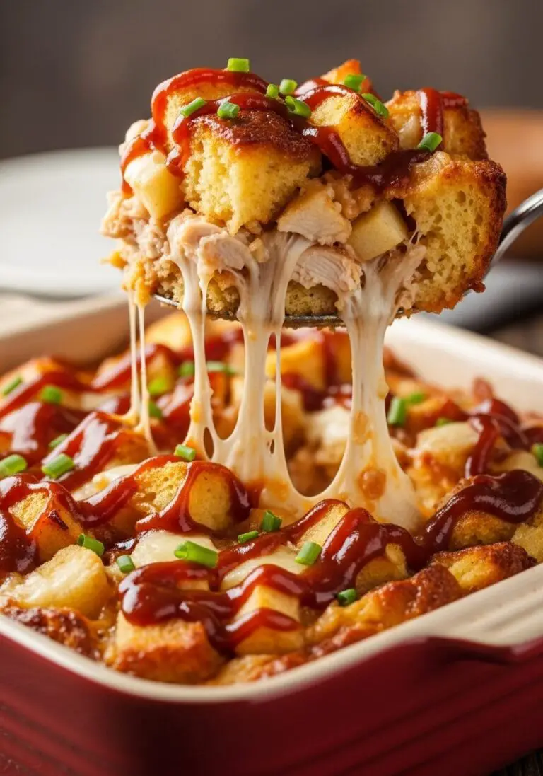 The Ultimate BBQ Chicken and Apple Bread Pudding (A Savory Twist!)