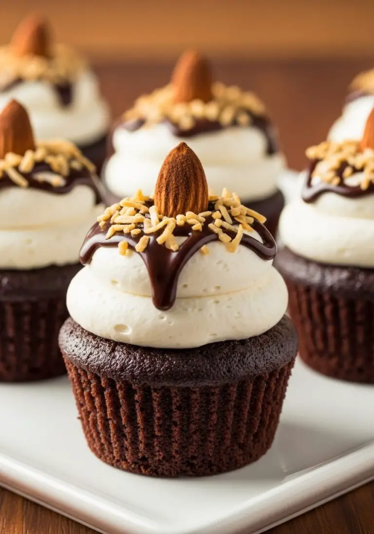 The Ultimate Flourless Almond Joy Cupcakes (Insanely Fudgy!)