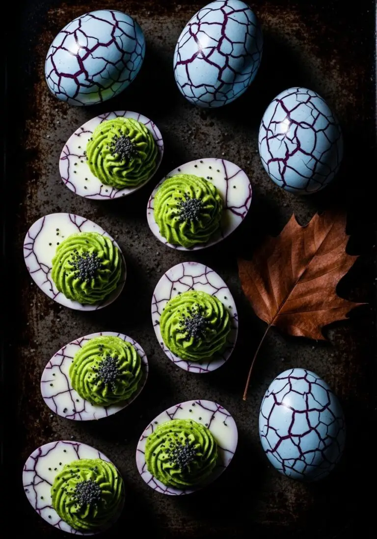 Eerily Elegant Swamp Eggs (Halloween Deviled Eggs!)