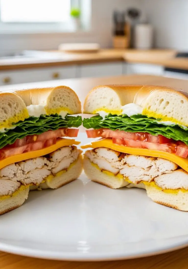 Quick Chicken Bagel Sandwich: Easy Deli-Style Lunch in 15 Minutes!