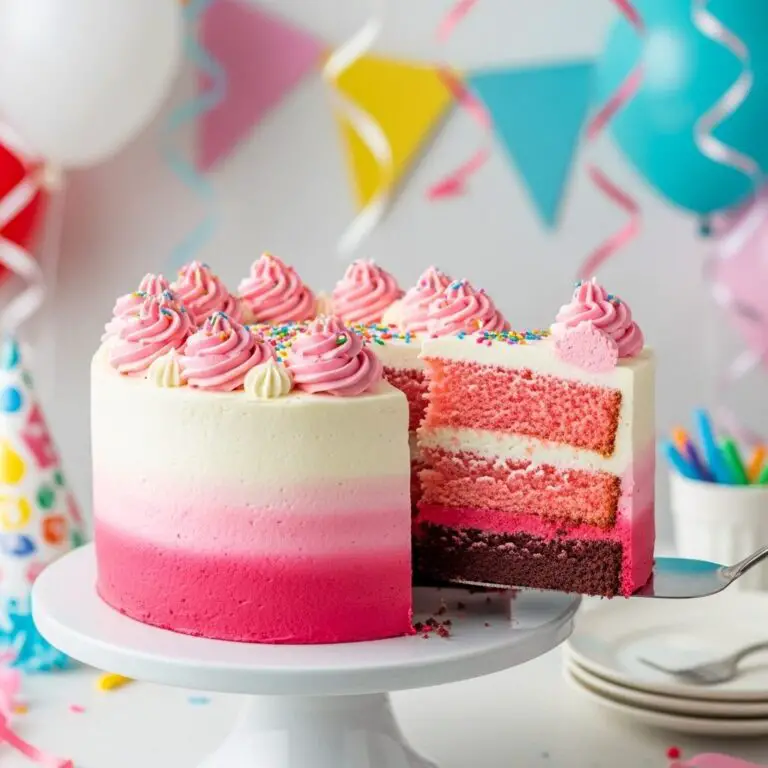 The Most Beautiful Pink Ombre Birthday Cake (So Easy!)