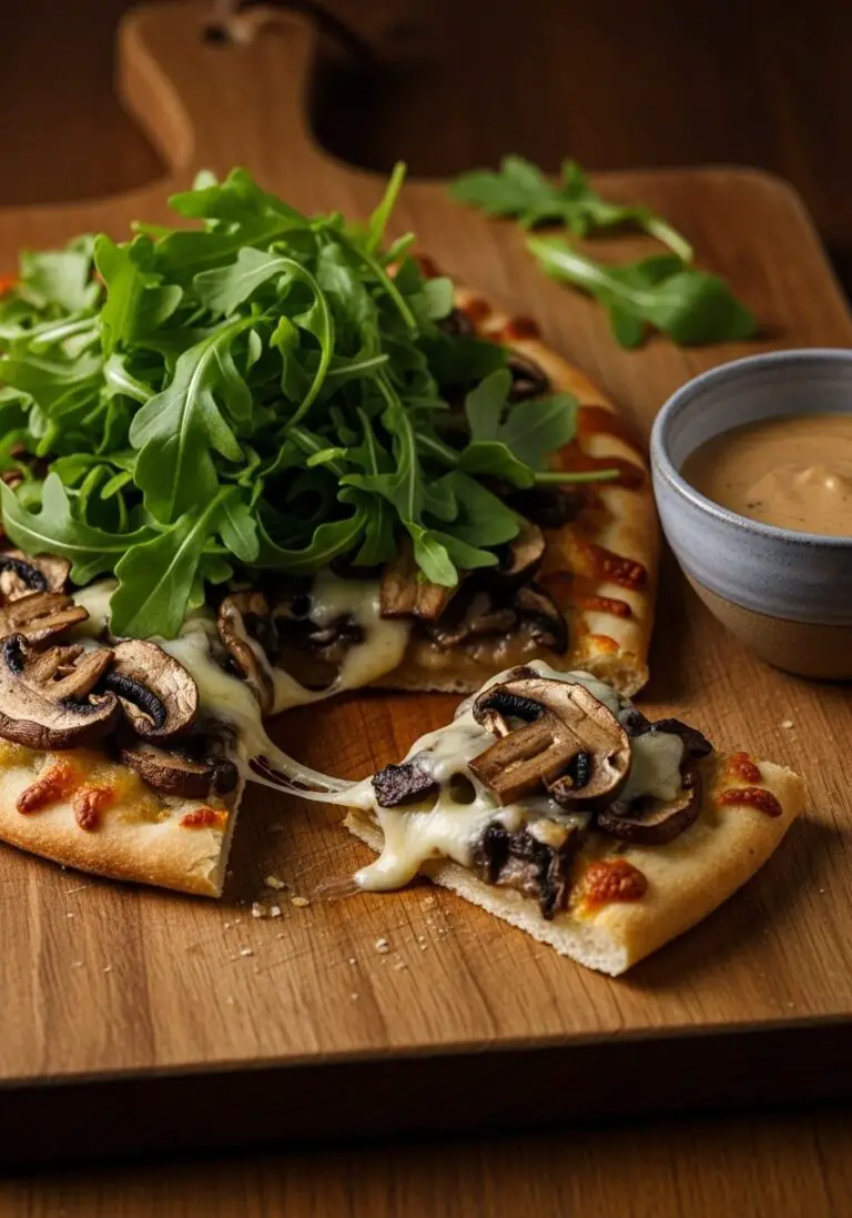 The Ultimate Mushroom Flatbread with White Miso (An Elegant Appetizer!)