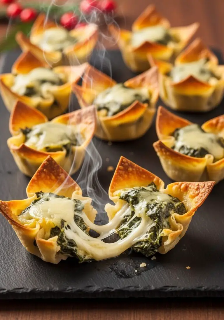 The Ultimate Spinach Artichoke Wonton Cups (Easy Holiday Appetizer!)