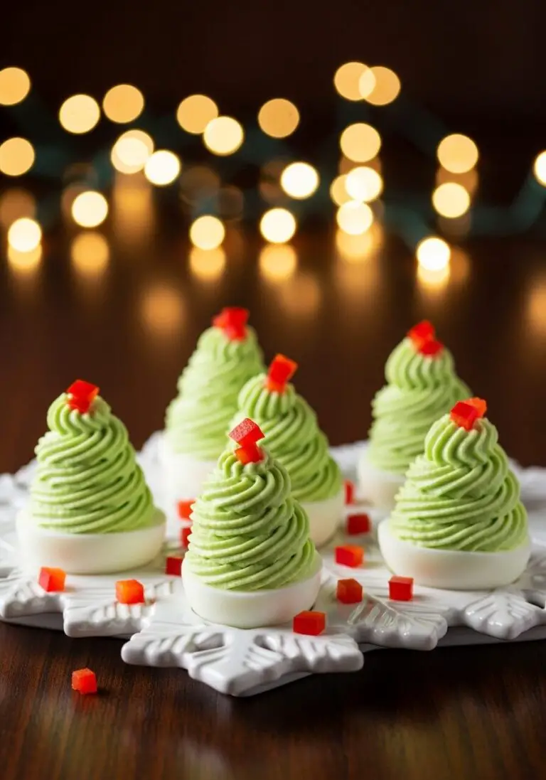 The Cutest Christmas Deviled Eggs (A Festive Tree Shape!)