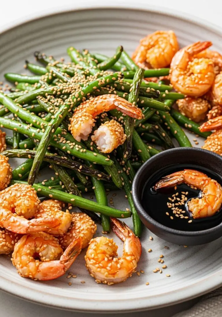 The Ultimate Crispy Sesame Shrimp & Green Beans (A 30-Minute Meal!)