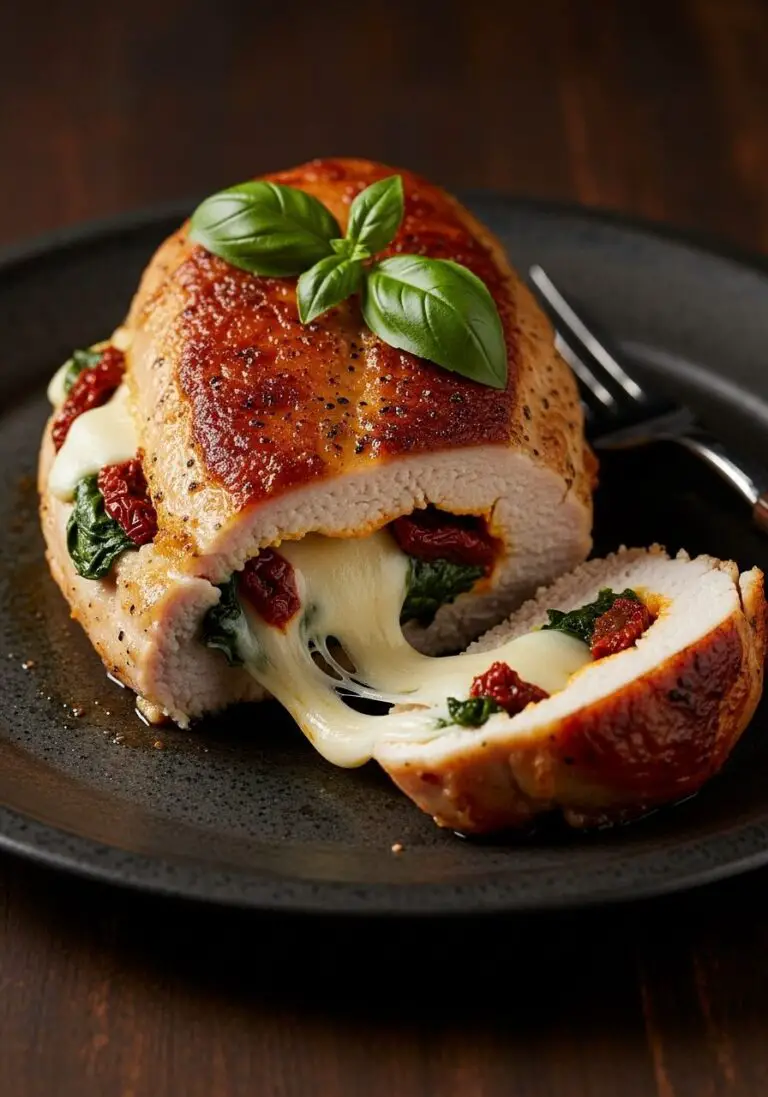 The Ultimate Tuscan Stuffed Chicken (Juicy, Creamy & Easy!)