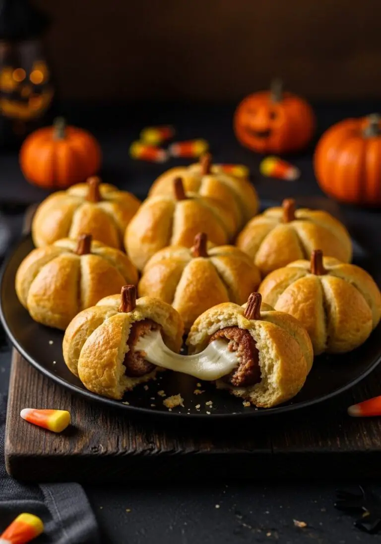 Halloween Meatball Biscuit ‘Pumpkins’: The Ultimate Party Appetizer!