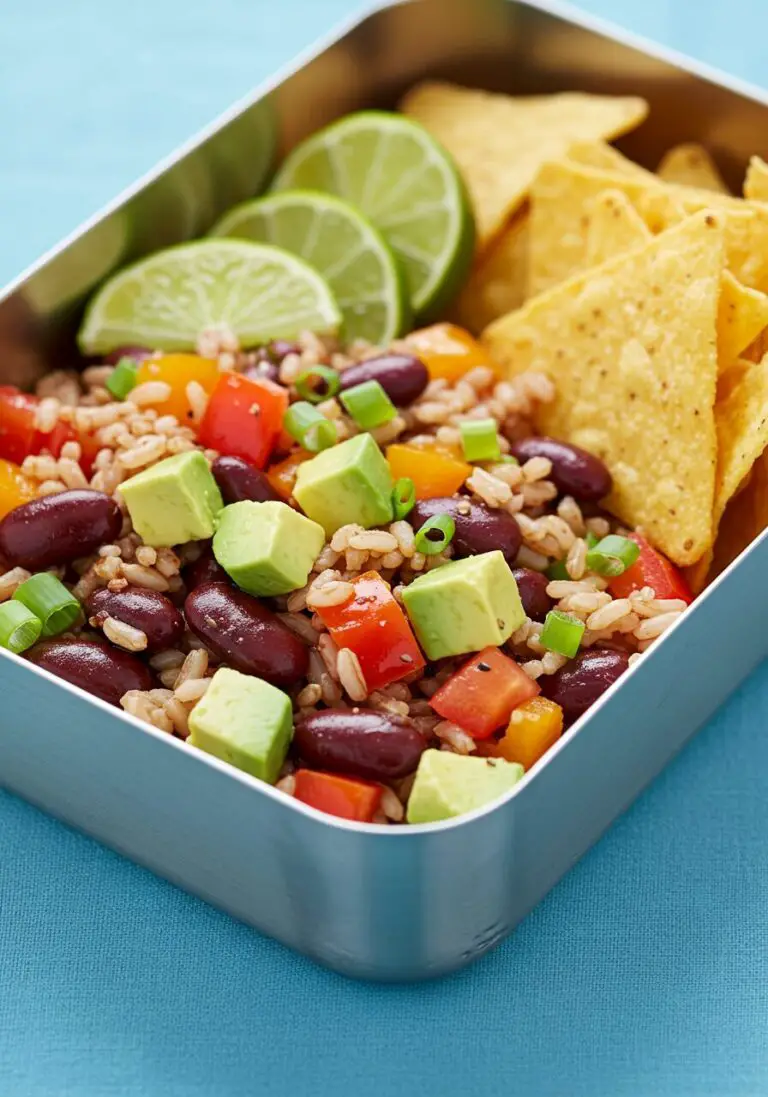 Easy 10-Min Mexican Rice Salad with Corn Chip Dippers