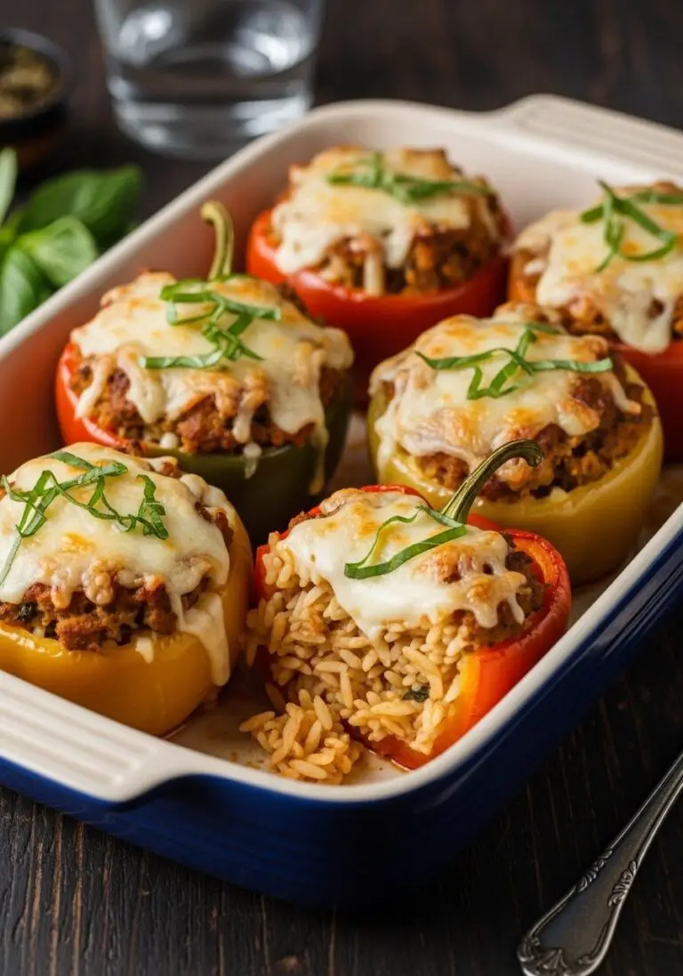 Ultimate Turkey Stuffed Bell Peppers (with Spinach & White Beans)