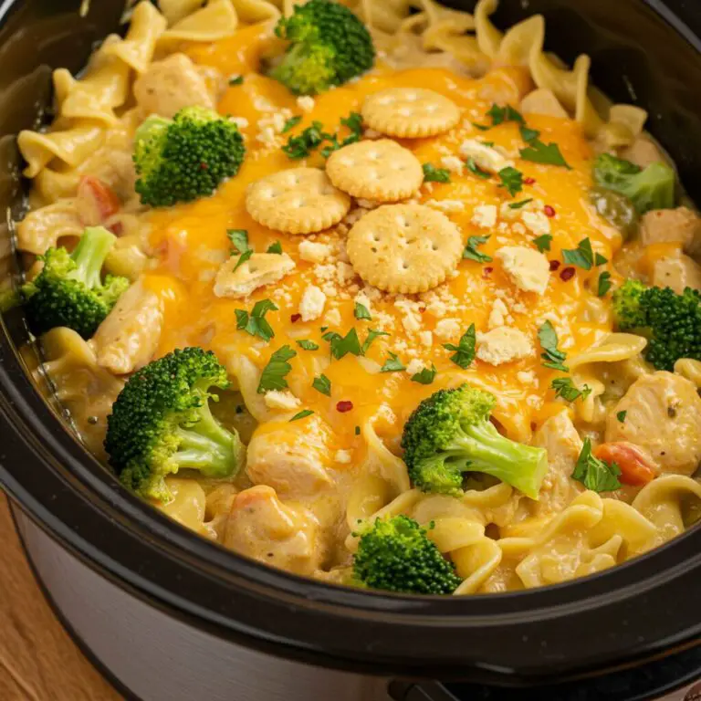My Cozy Crock-Pot Broccoli Cheddar Chicken Casserole