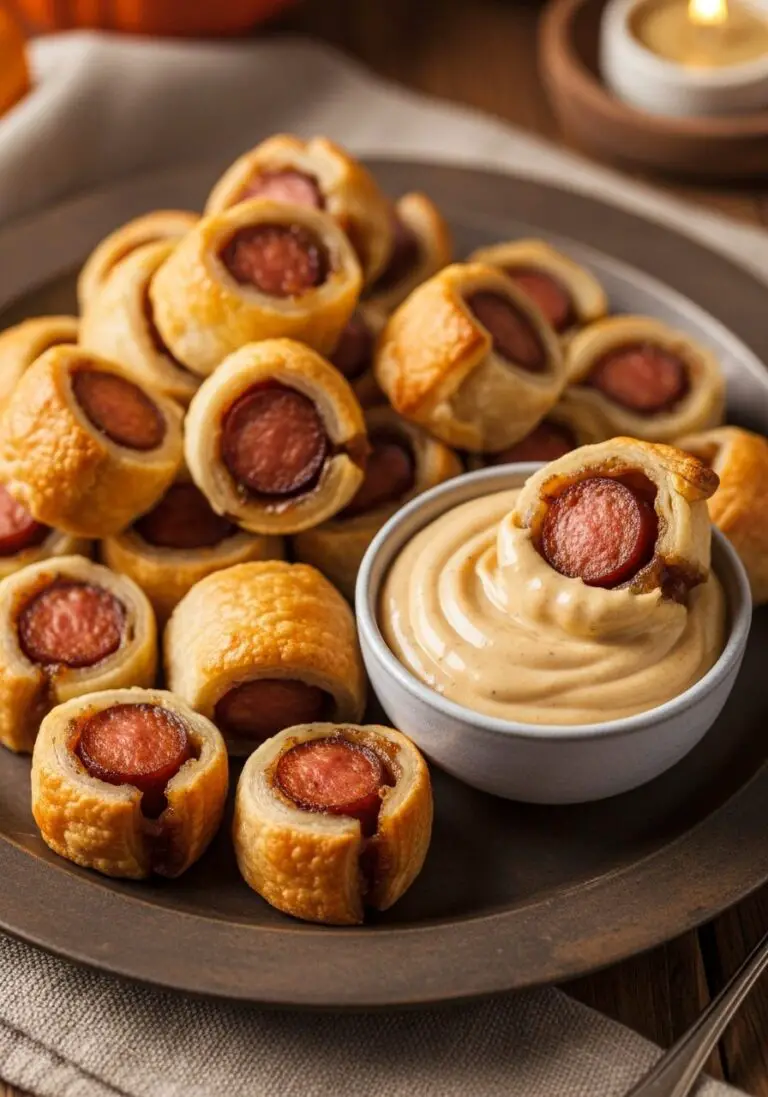 The Ultimate Chicken Sausages in a Blanket (with Maple Mustard Dip!)