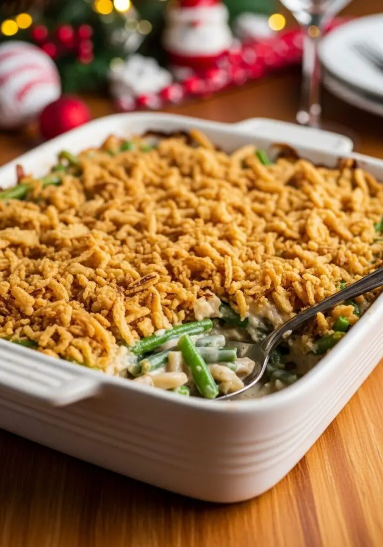 The Ultimate Vegan Green Bean Casserole (Creamy & From Scratch!)