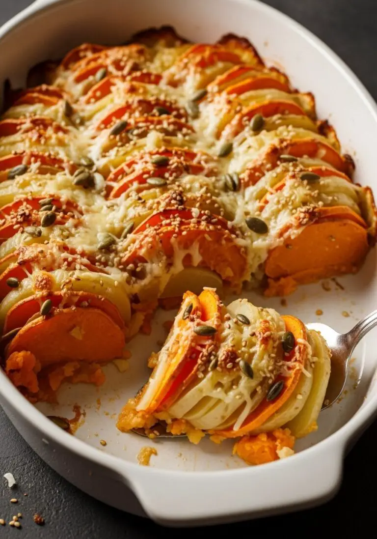 The Ultimate Healthy Potato and Sweet Potato Bake (So Creamy!)