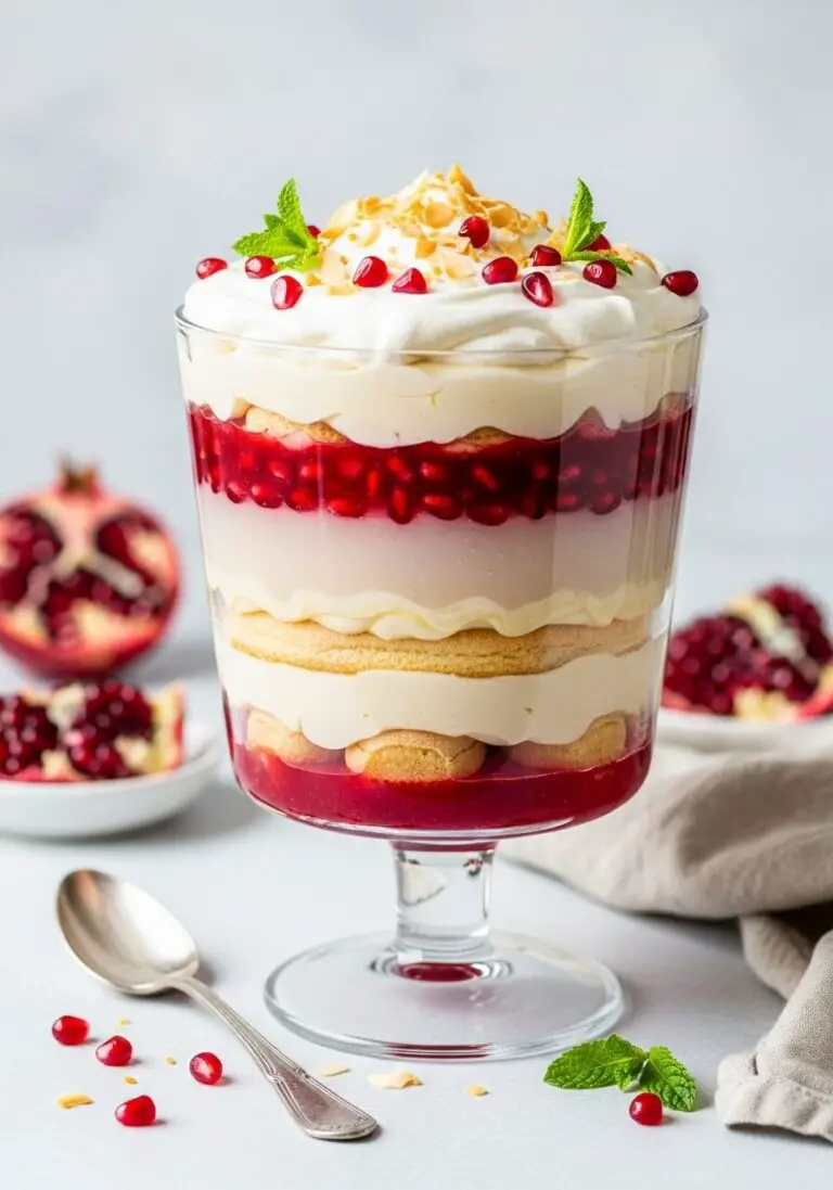 The Ultimate Pomegranate-Coconut Trifle (A Show-Stopper Dessert!)