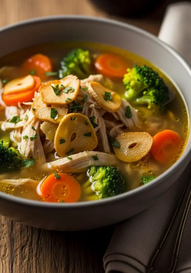 The Ultimate Garlic Chicken Soup (Healthy & Ready in 30 Minutes!)