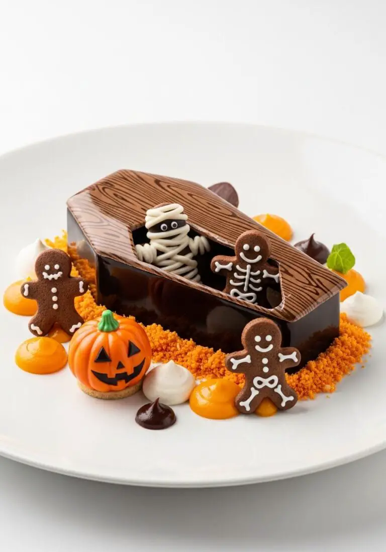The Ultimate Halloween Plated Dessert (Chocolate Coffin Show-Stopper!)