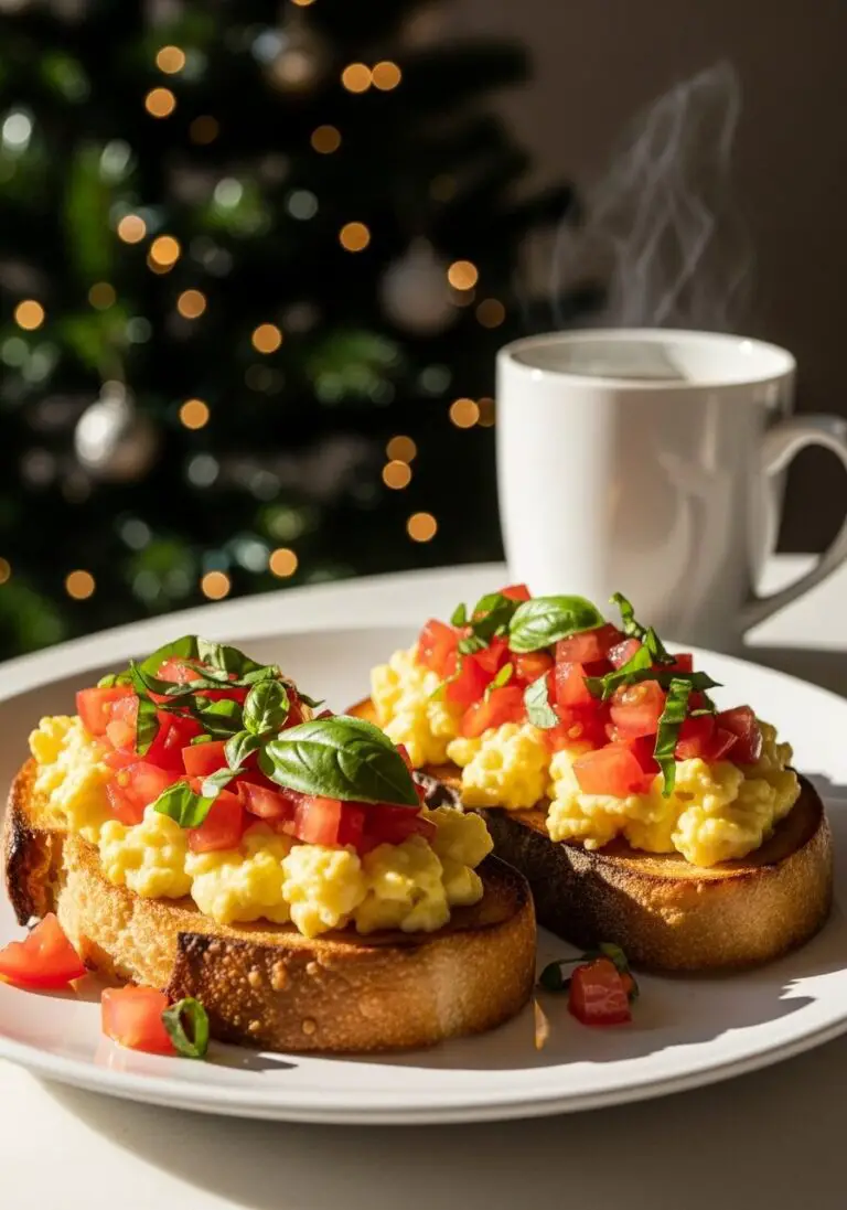 Festive Egg Bruschetta: The Perfect Easy Christmas Morning Breakfast