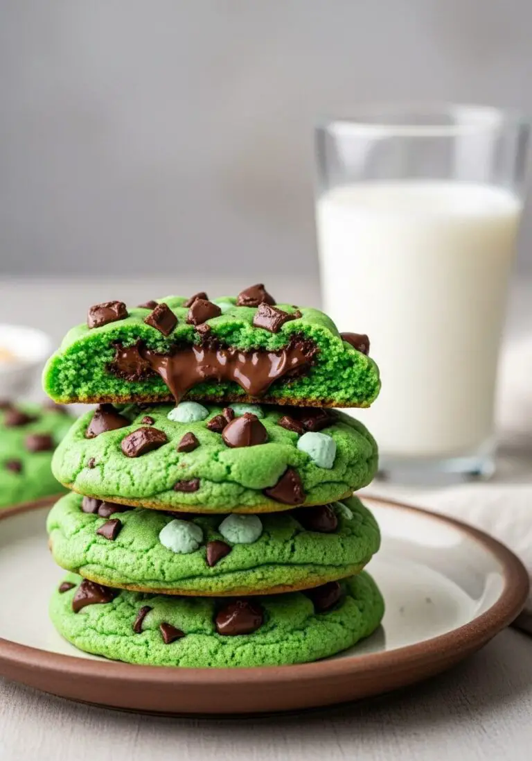 The Ultimate Green Mint Chocolate Chip Cookies (Soft & Chewy!)