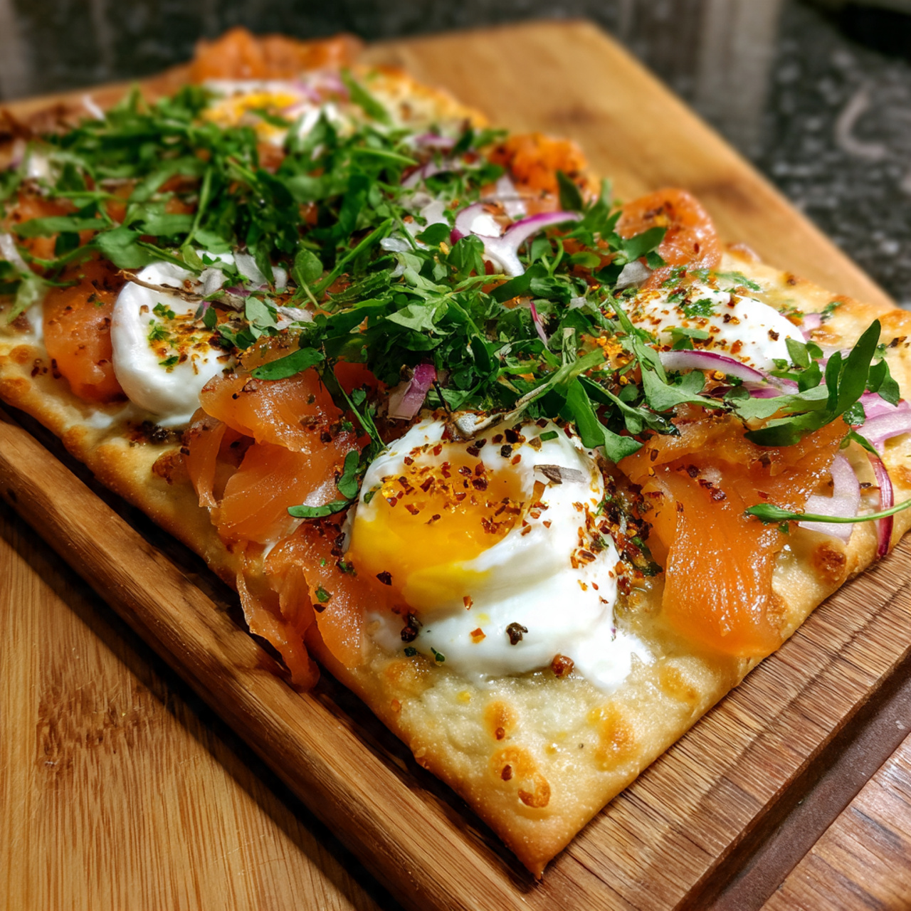 The Ultimate Savory Christmas Morning Breakfast: Smoked Salmon Flatbread