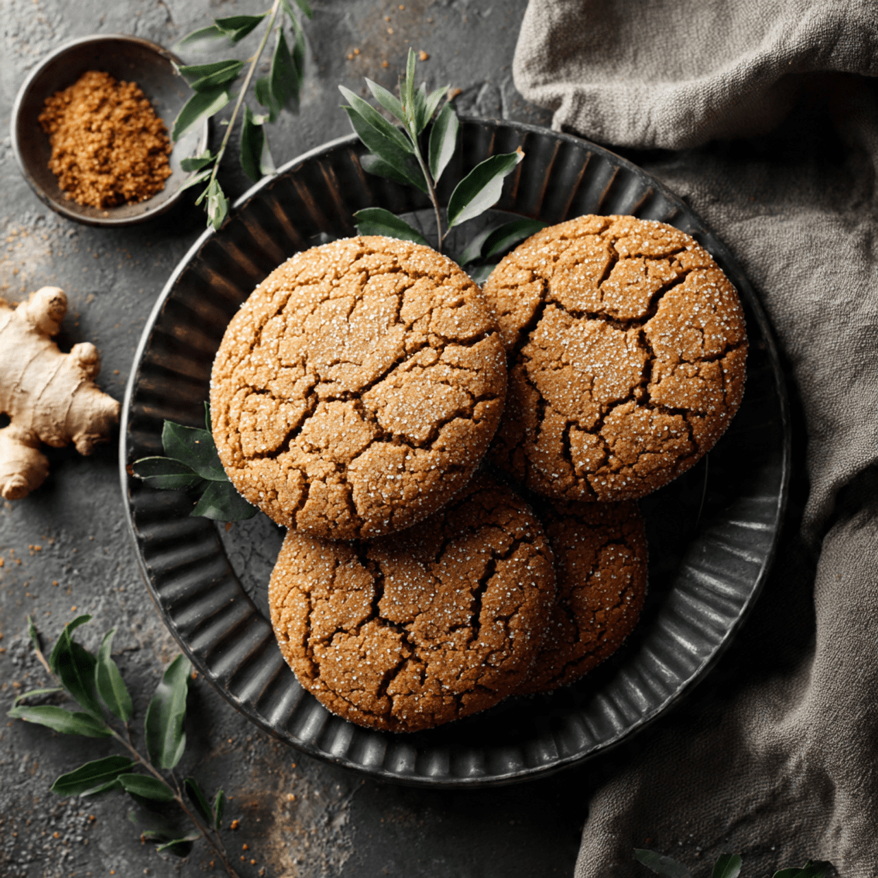 Perfectly Crackled Ginger Oatmeal Molasses Cookies (Chewy & Spiced!)