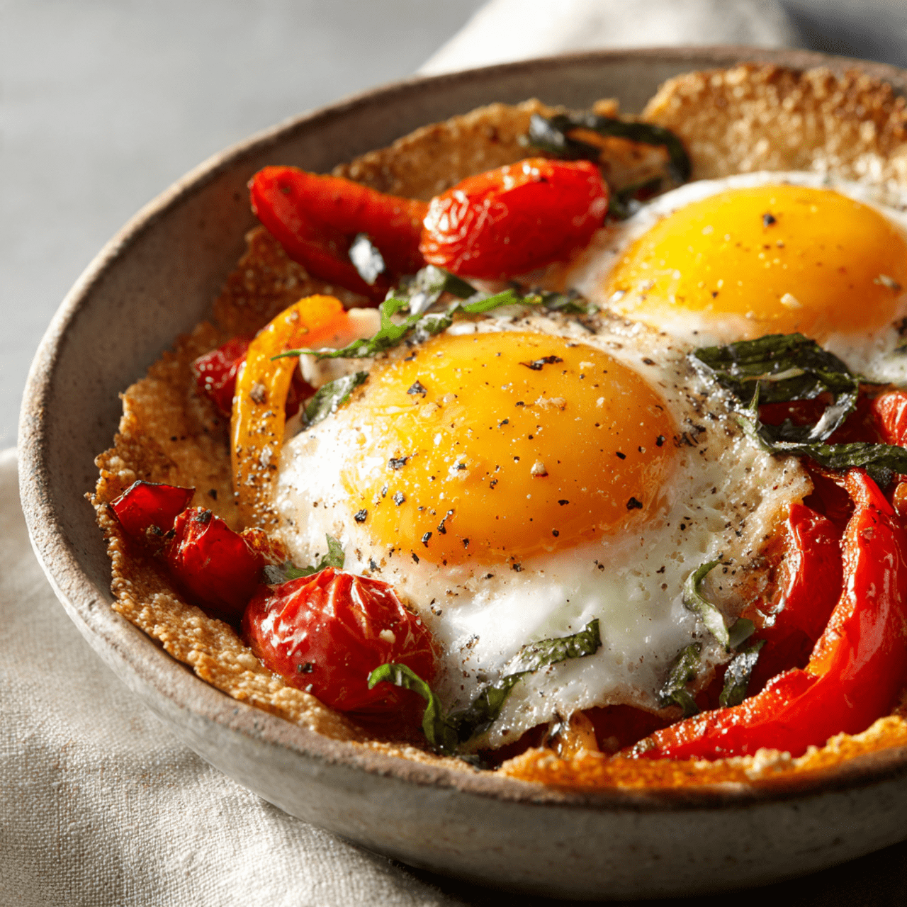 The Ultimate Air-Fryer Breakfast Bowl (Healthy & Crispy!)