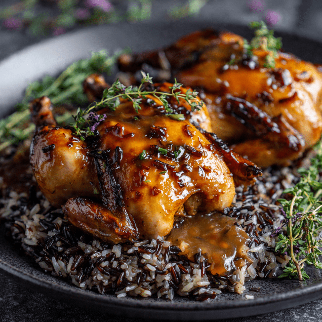 The Ultimate Wild Rice Stuffed Cornish Hens (Elegant Christmas Dinner!)