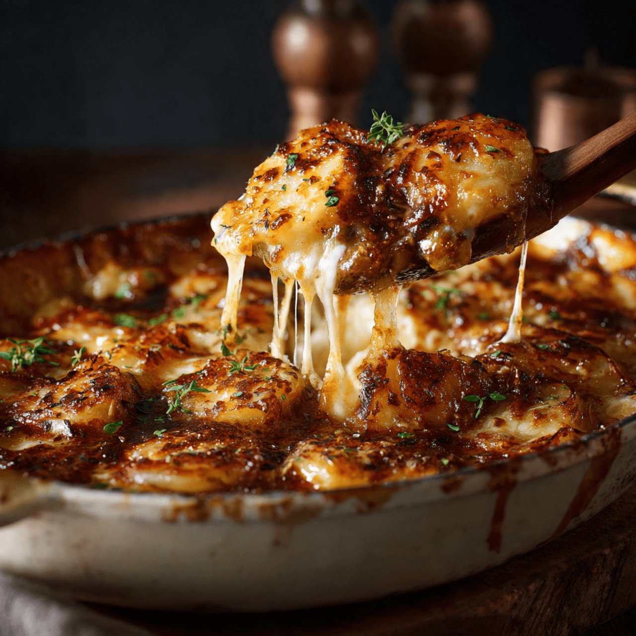 The Ultimate French Onion Potatoes au Gratin (Cheesy Christmas Side!)