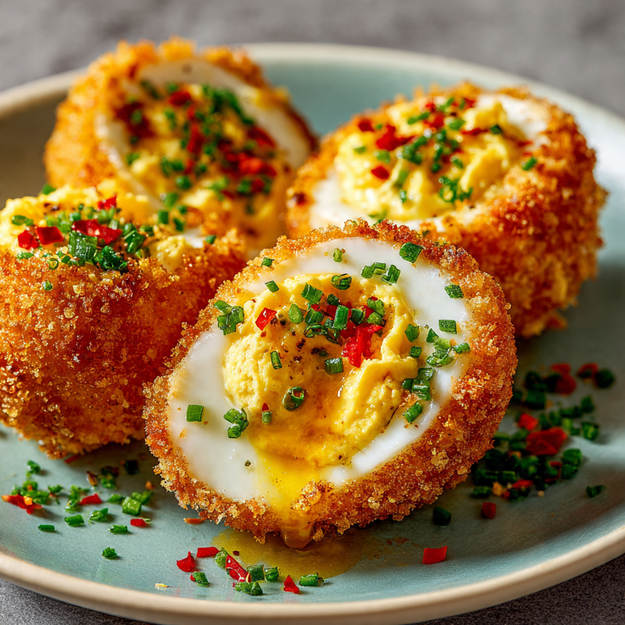 The Ultimate Fried Deviled Eggs (Crispy Christmas Appetizer!)