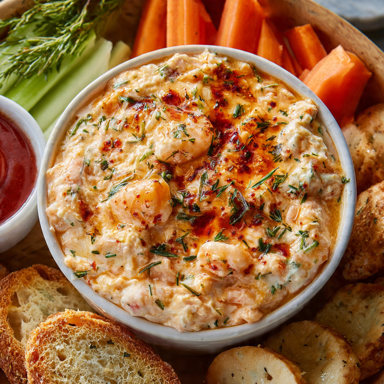The Ultimate Creamy Shrimp Dip (Easy Christmas Appetizer!)