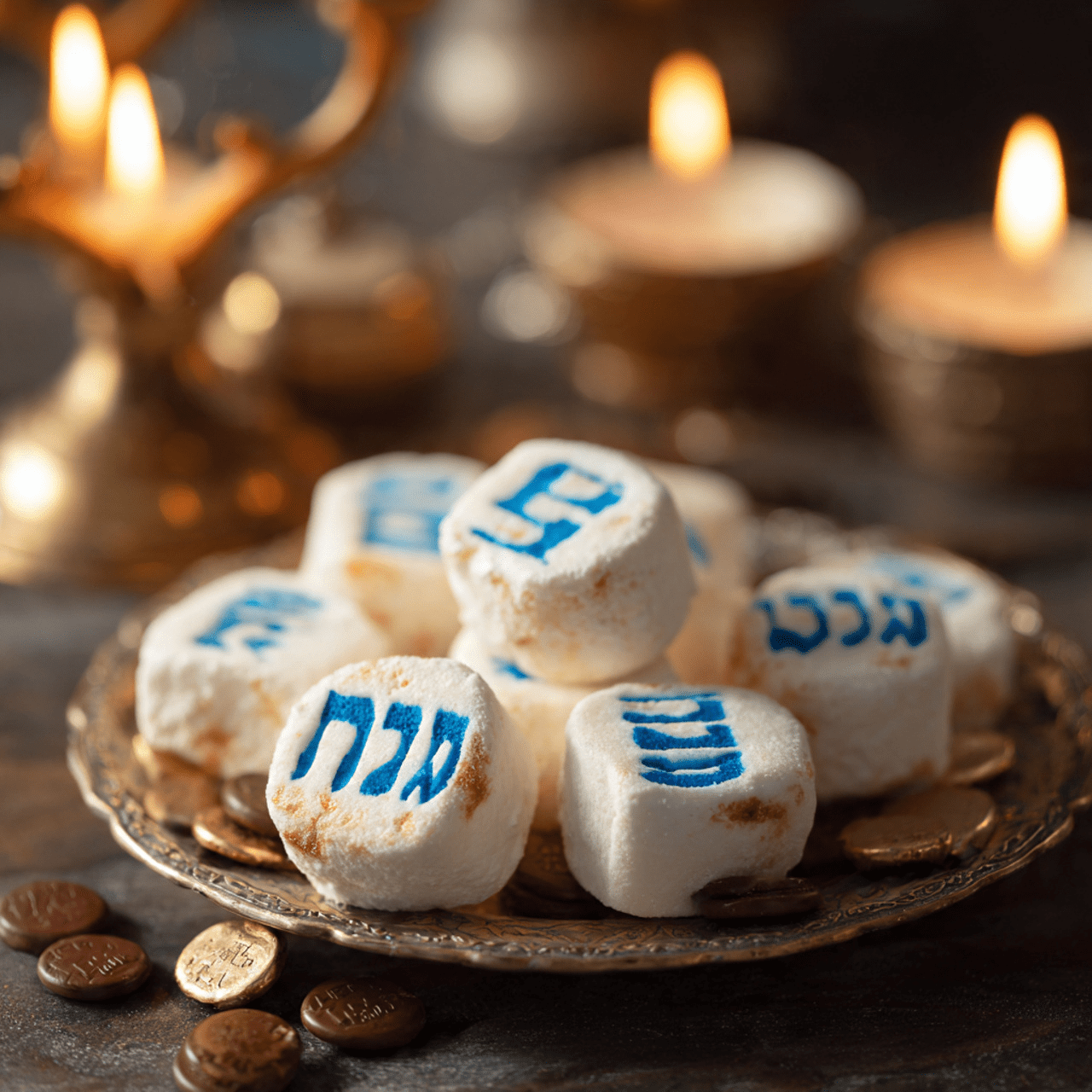 The Ultimate Marshmallow Dreidels (Easy Hanukkah Treat!)