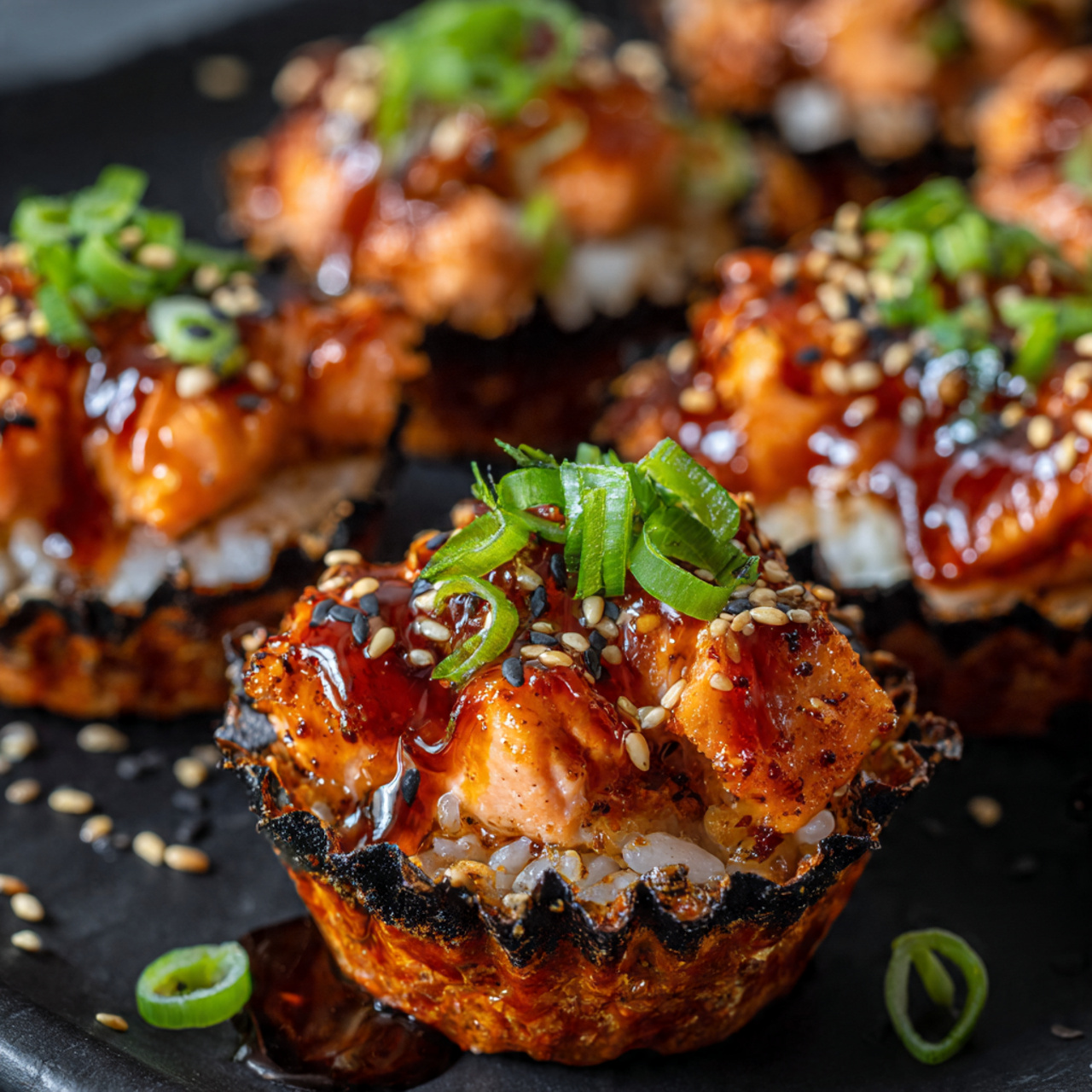 The Ultimate Spicy Salmon Sushi Cups (Easy NYE Appetizer!)
