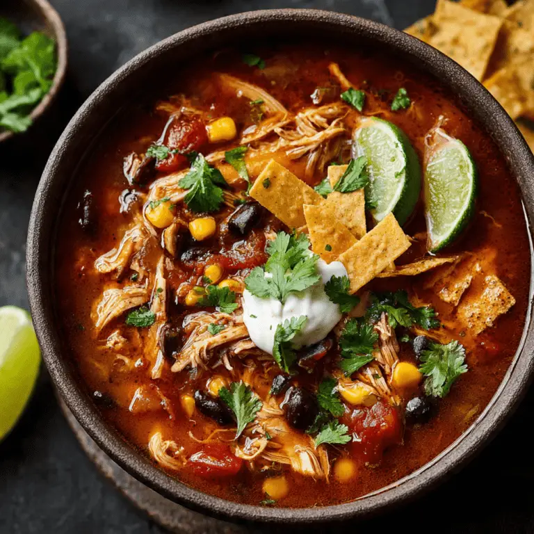 The Ultimate Crock-Pot Chicken Enchilada Soup (Easy Winter Soup!)