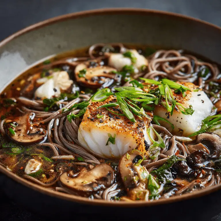 The Ultimate Soba Cod & Mushroom Soup (Healthy Winter Soup!)