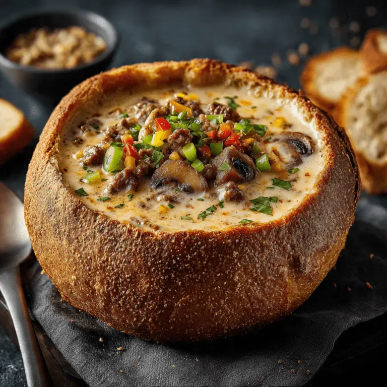 The Ultimate Philly Cheesesteak Soup (Easy Winter Soup Recipe!)