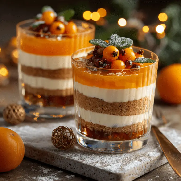 The Ultimate Lebkuchen & Sea Buckthorn Verrines (Stunning Christmas Dessert!)