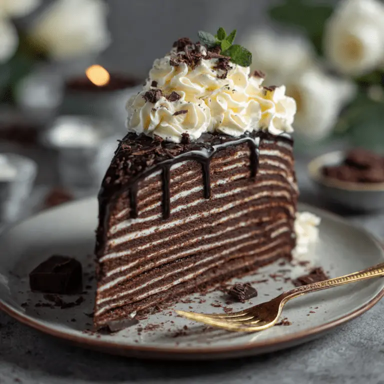 The Ultimate Chocolate Mille Crepe Cake (Stunning New Year’s Dessert!)