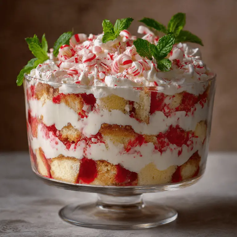 The Ultimate Peppermint Bark Trifle (Easy New Year’s Dessert!)