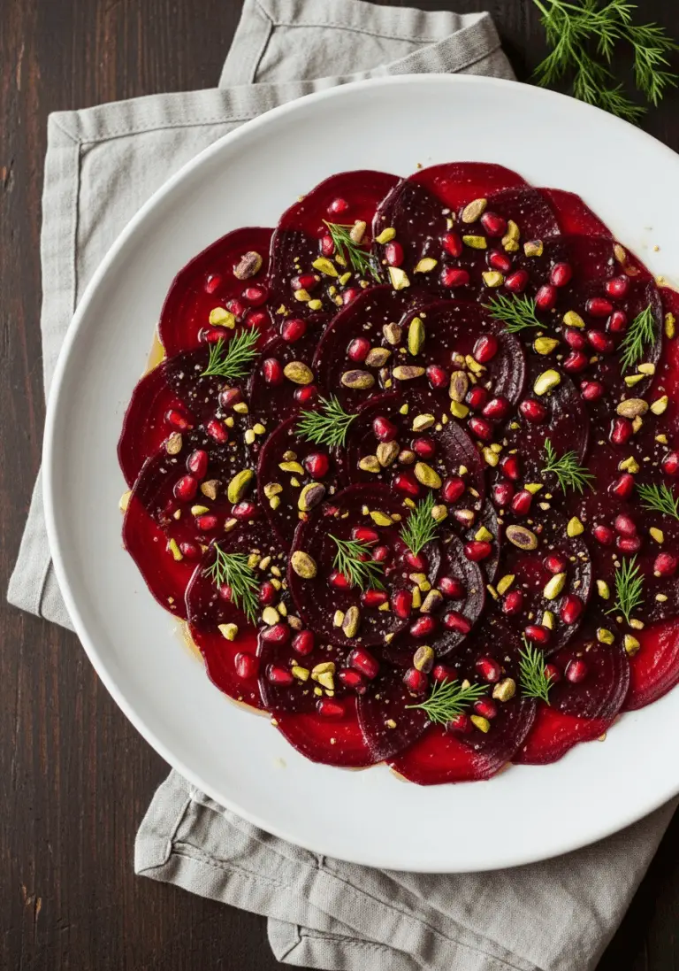 Elegant Roasted Beet Carpaccio (Easy Thanksgiving Stunner!)