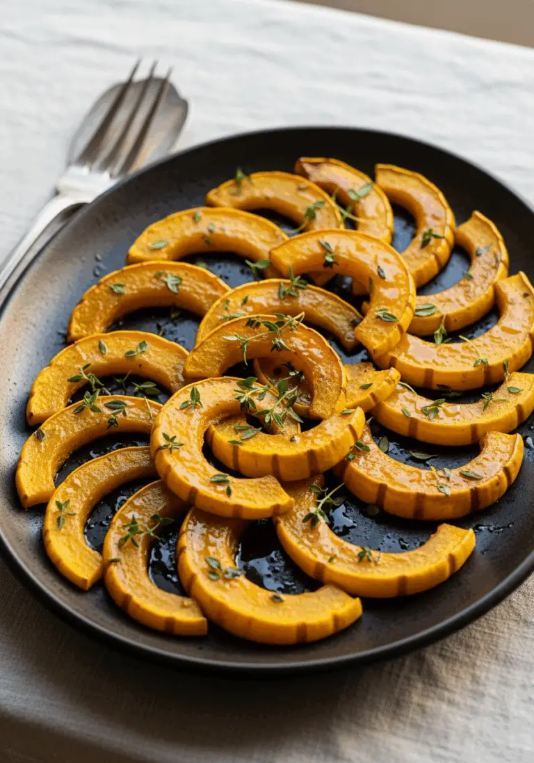The Easiest Roasted Delicata Squash (No Peeling!)