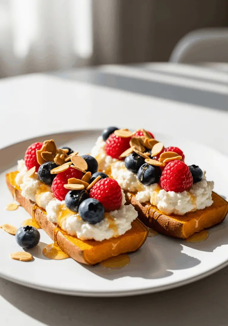 The Ultimate Sweet Potato Toast (with Ricotta & Berries!)