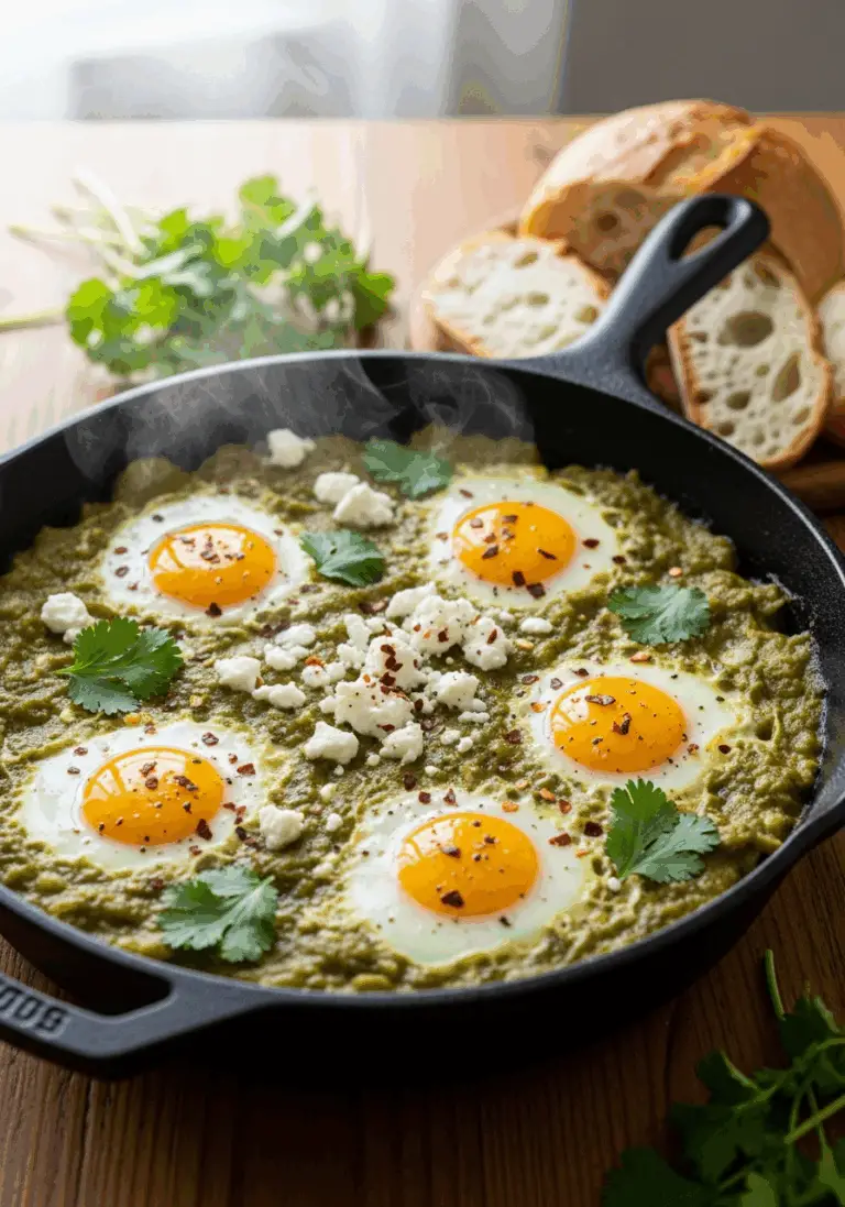 The Ultimate Green Shakshuka (Tomatillo & Poblano!)