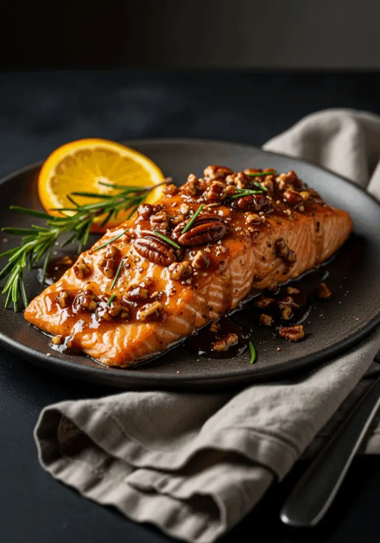 The Ultimate Maple Pecan Glazed Salmon (Easy & Elegant!)