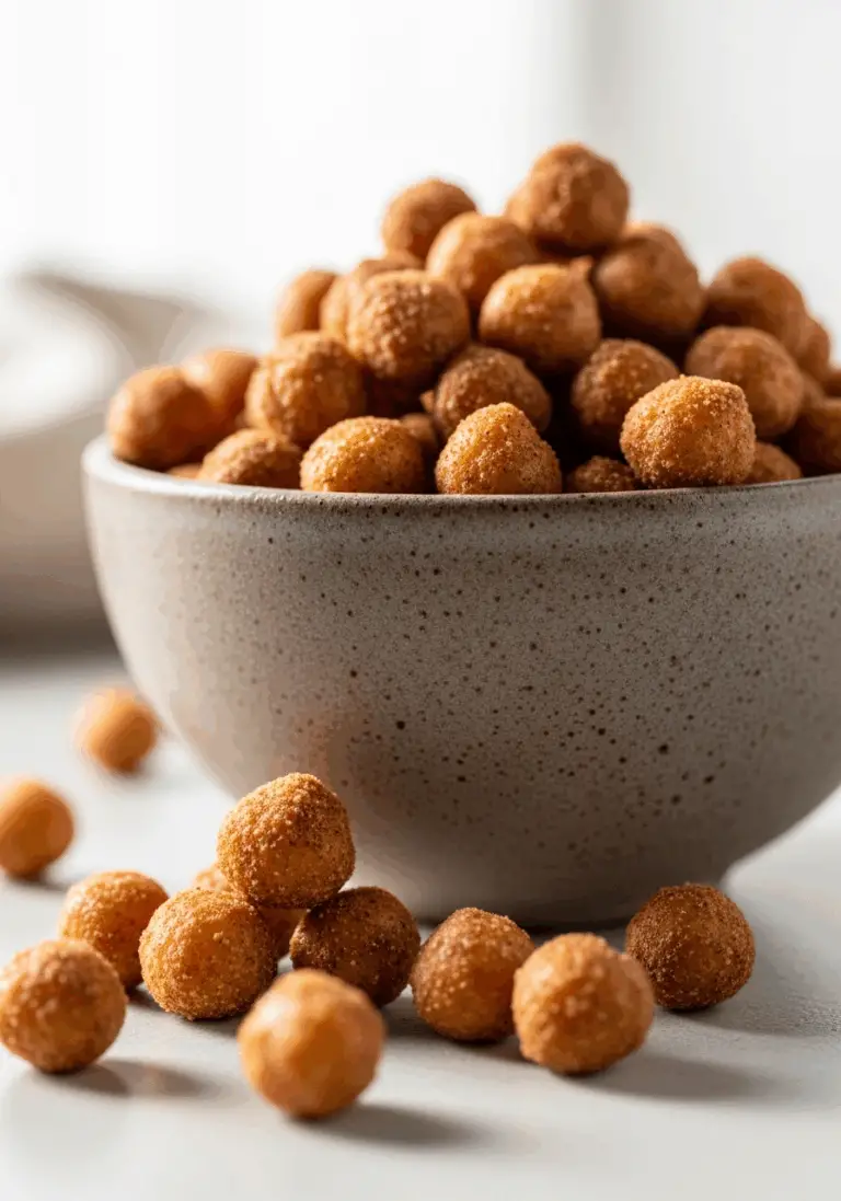 The Ultimate Crispy Maple Cinnamon Roasted Chickpeas (Easy Snack!)