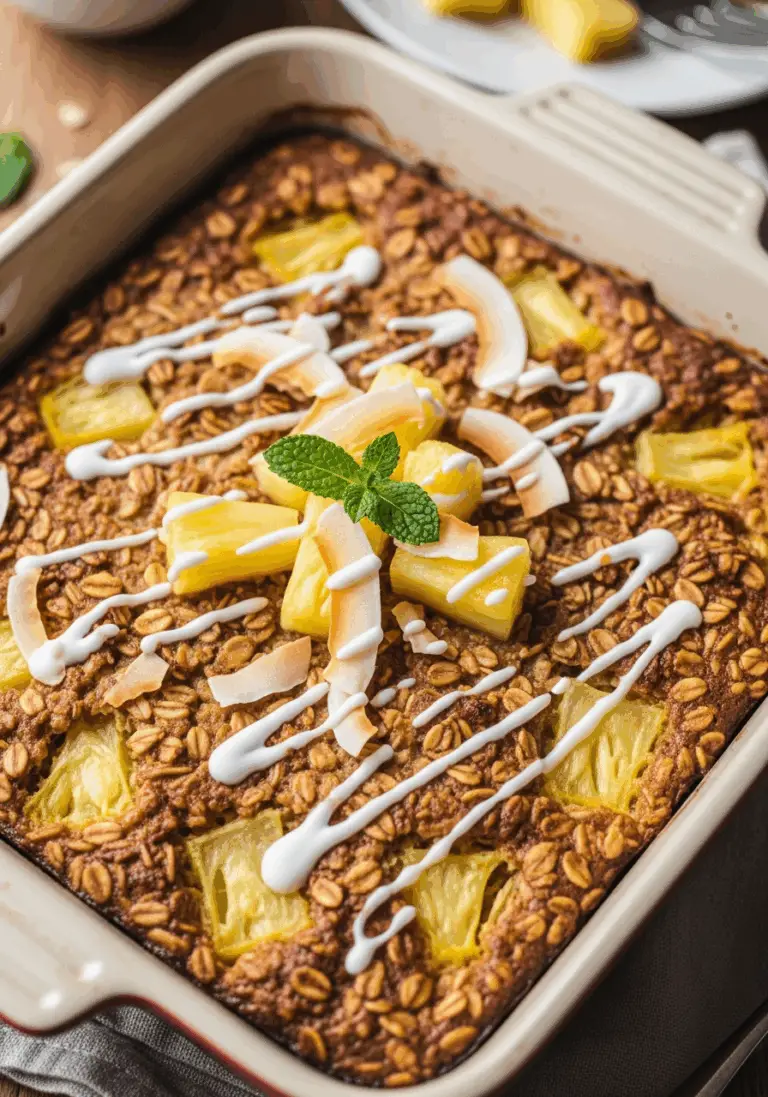 The Ultimate Pineapple Coconut Baked Oatmeal (A Tropical Dream!)