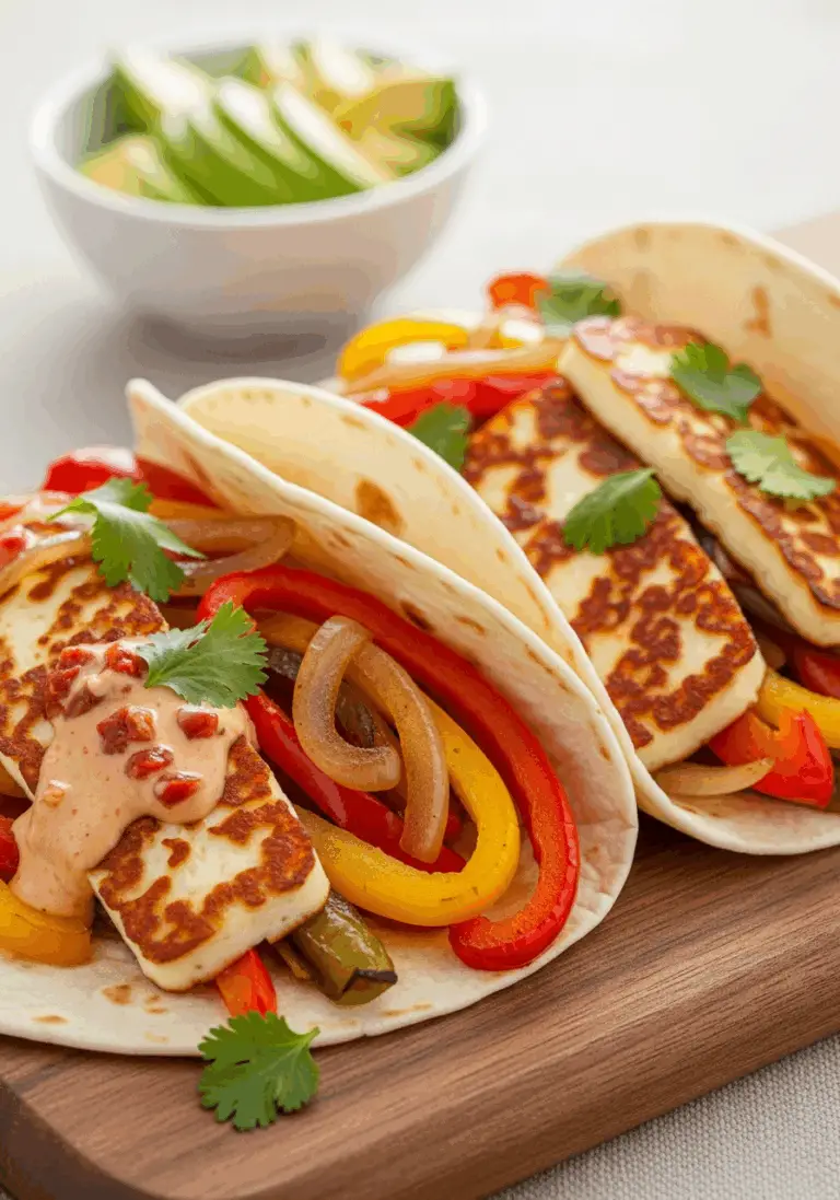 The Ultimate Sheet Pan Halloumi Fajitas (Easy Vegetarian Dinner!)