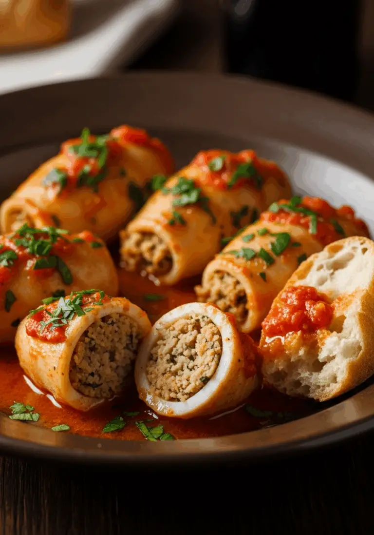 Authentic Italian Stuffed Calamari : cozy recipe for fall