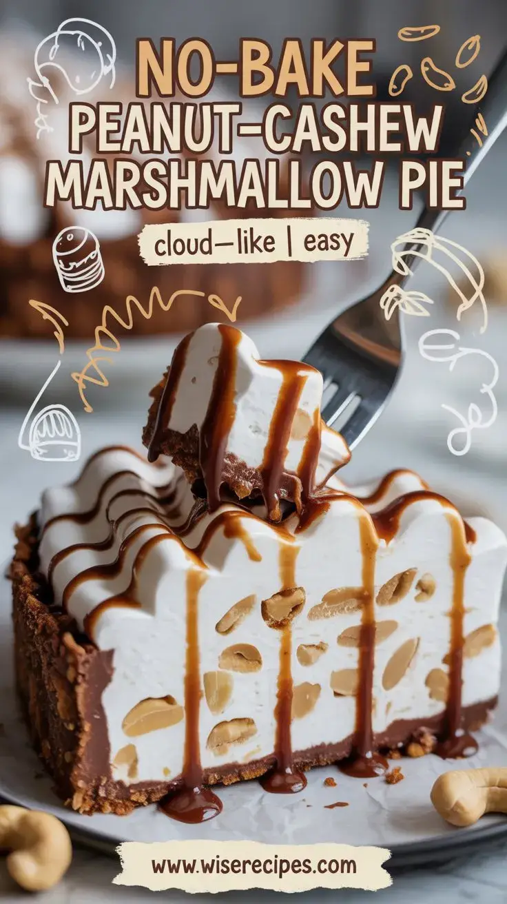 The Ultimate Peanut-Cashew Marshmallow Pie (Easy No-Bake!)