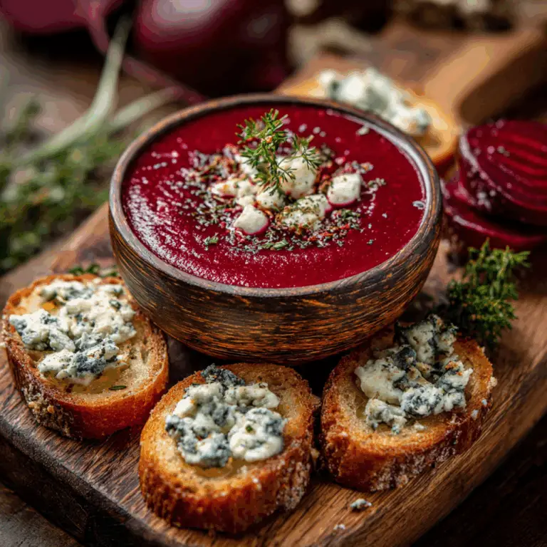 The Ultimate Roast Beetroot Soup (with Blue Cheese Toasts!)