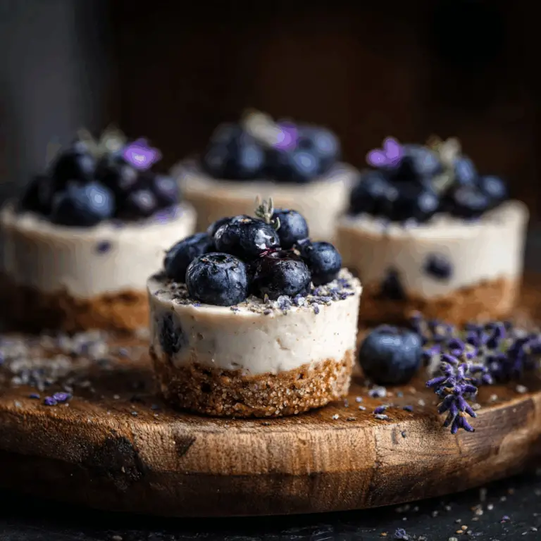 The Ultimate Blueberry-Lavender Cheesecake Minis (Elegant & Easy!)