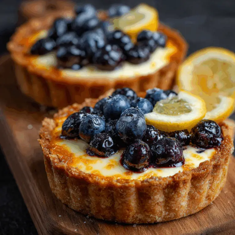 The Ultimate Lemon and Blueberry Cheesecake Tarts (with Filo Pastry!)